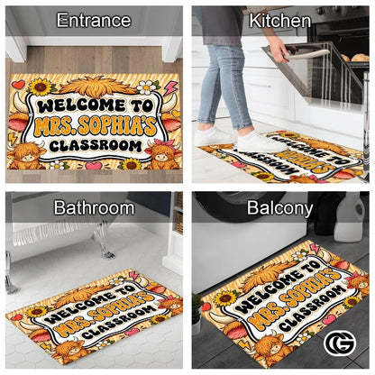 Personalized Classroom Doormat with Custom Teacher Name - Class-07
