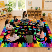 Custom Reading Corner Welcome Mat for Classroom and Library - Style 9