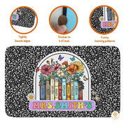 Custom Composition Notebook Rug with Floral Detail - Composition / 2' x 3' (Rectangular)