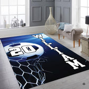 Overhead layout view of the rectangular soccer sports area rug - thumbnail image 6 of 7