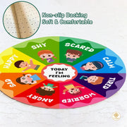 Custom Feelings Wheel Welcome Mat for Classroom and Office