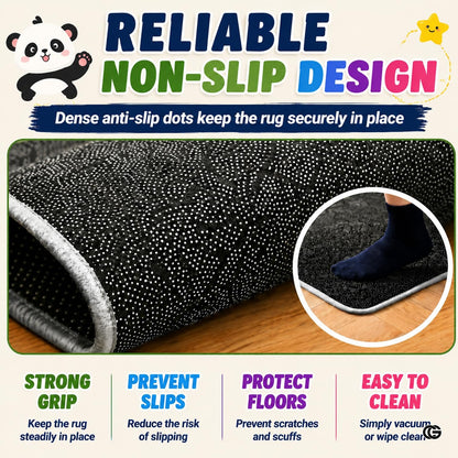 ABC Kids Play Rug with Non Slip Backing and Colorful Pattern - Abc Rug - 3'3" X 4'11" (Rectangular)