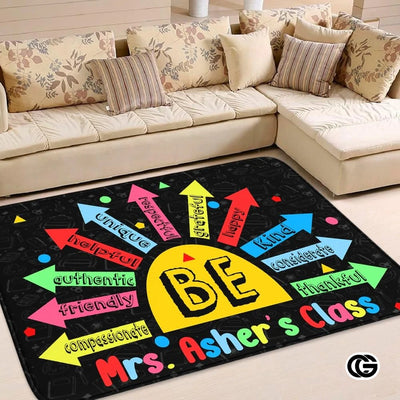 Custom Family Name Welcome Doormat for Front Door and Entryway - Be
