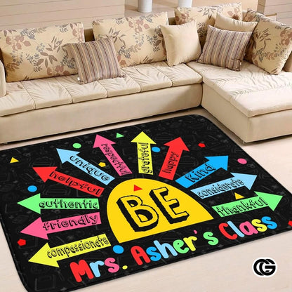 Custom Family Name Welcome Doormat for Front Door and Entryway - Be