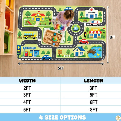 Custom Road Map Area Rug