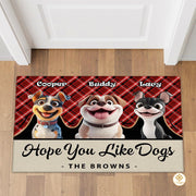 Personalized Dog Welcome Mat with Custom Pet Name
