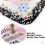 Custom Composition Notebook Classroom Rug with Plush Memory Foam