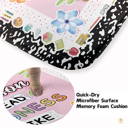 Custom Composition Notebook Classroom Rug with Plush Memory Foam