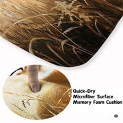 Close up texture detail of deer meadow area rug soft pile surface and hemmed edges. - thumbnail image 3 of 7