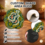 Custom Koi Pond Welcome Mat for Front Door and Entryway