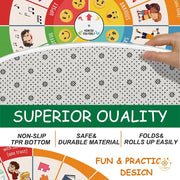 Custom Feelings Wheel Welcome Mat for Classroom and Office