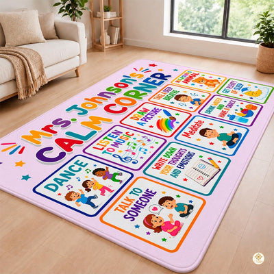 Personalized Calming Corner Rug for Classroom