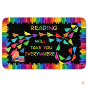 Custom Reading Corner Welcome Mat for Classroom and Library - Style 9