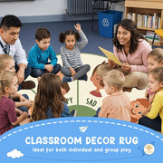 Custom Feelings Wheel Welcome Mat for Classroom and Office