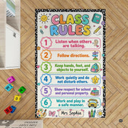 Dimension chart displaying size options for class rules kids area rug. - thumbnail image 2 of 7