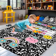 Custom Alphabet Welcome Mat with Spanish ABC and Numbers