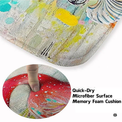 Cozy indoor lounge setting displaying the coastal seashell pink flamingo accent rug - thumbnail image 7 of 7