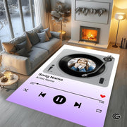 Personalized Music Welcome Mat with Custom Album Cover and Text