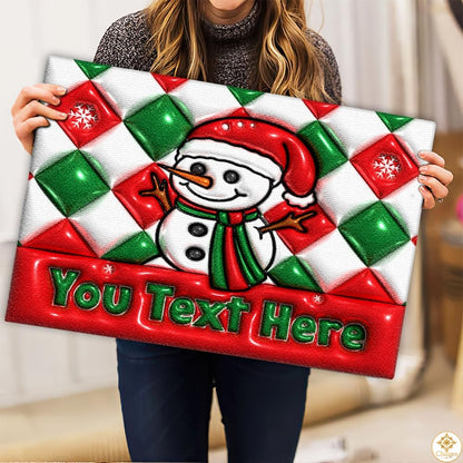 Personalized Christmas Doormat with Family Name and Address