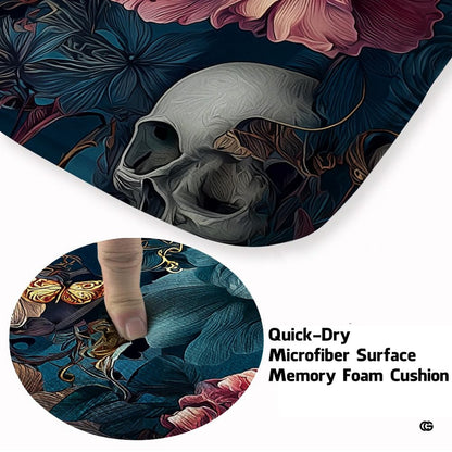 Infographic displaying dotted anti-slip backing and surface resistance details for the area rug - thumbnail image 5 of 8