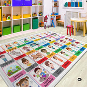 Core Vocabulary Rug, Communication Rugs for Kids Sped Classroom Rug, Autism Carpet, Speech Therapist Decor, Classroom Carpet, Back to School Mat for Kids Room Decor (STYLE-DS03, X-Small (2x3 feet))