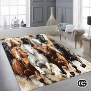 Custom Running Horse Welcome Mat for Front Door and Entryway - Horse-ds04