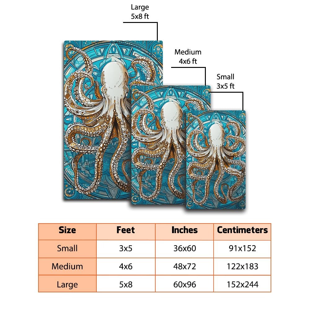 Custom Octopus Welcome Mat for Front Door and Entryway