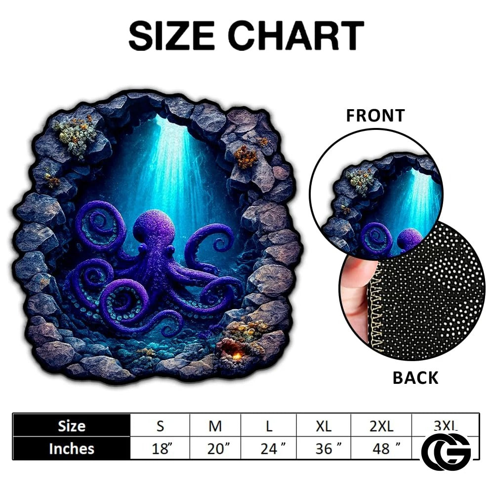 Personalized Octopus Welcome Mat with Custom Name and Tentacles