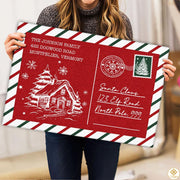 Personalized Christmas Doormat with Custom Family Name
