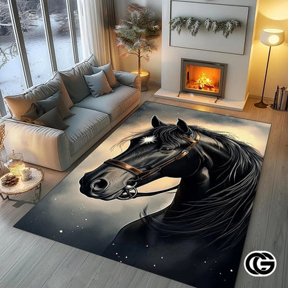 Custom Running Horse Welcome Mat for Front Door and Entryway