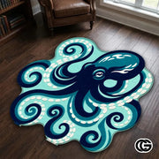 Custom Octopus Welcome Mat with Sea Monster Art - D8