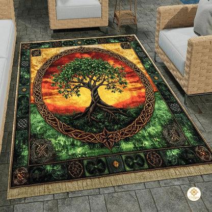 Custom Celtic Tree of Life Welcome Mat for Living Room