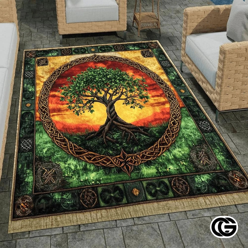 Custom Celtic Tree of Life Welcome Mat for Living Room