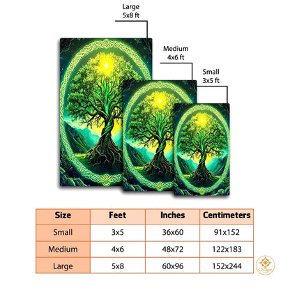 Custom Tree of Life Doormat with Celtic Pattern and Non Slip Backing - Tree-ds25