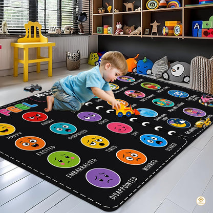 Custom Composition Notebook Rug for Classroom and Kids Room - Feeling #2 / 2' x 3' (Rectangular)
