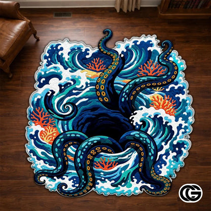 Personalized Octopus Welcome Mat with Custom Name and Tentacles