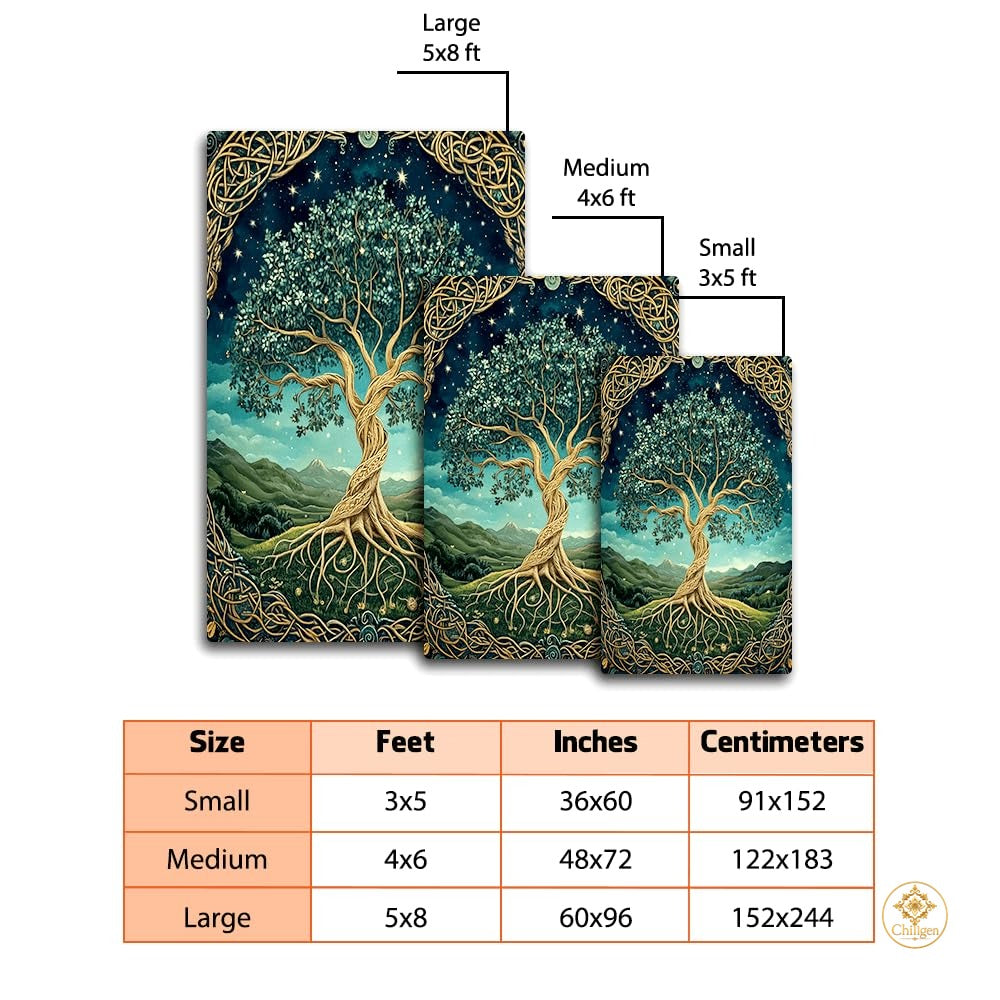 Custom Tree of Life Welcome Mat with Non Slip Backing