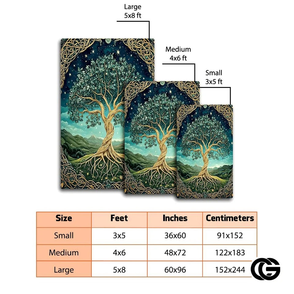 Custom Tree of Life Welcome Mat with Non Slip Backing