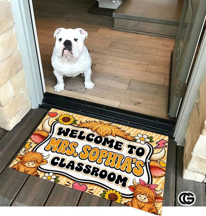 Personalized Classroom Doormat with Custom Teacher Name - Class-07