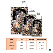 Close-up of the realistic brown thoroughbred profile and leather bridle artwork. - thumbnail image 2 of 7