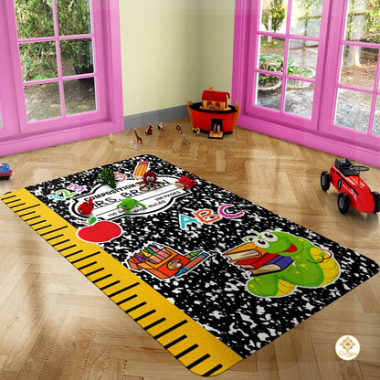 Custom Composition Notebook Welcome Mat for Kids and Classroom - A+ Style / 2' x 3' (Rectangular)