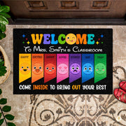Personalized Classroom Doormat with Custom Teacher Name