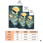 Wilderness eagles area rug styled beneath living room seating with rustic wood decor accents. - thumbnail image 2 of 7