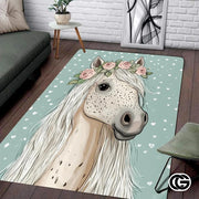 Custom Running Horse Welcome Mat for Living Room and Bedroom