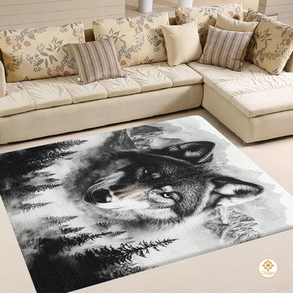 Custom Wolf Welcome Doormat for Home and Entryway