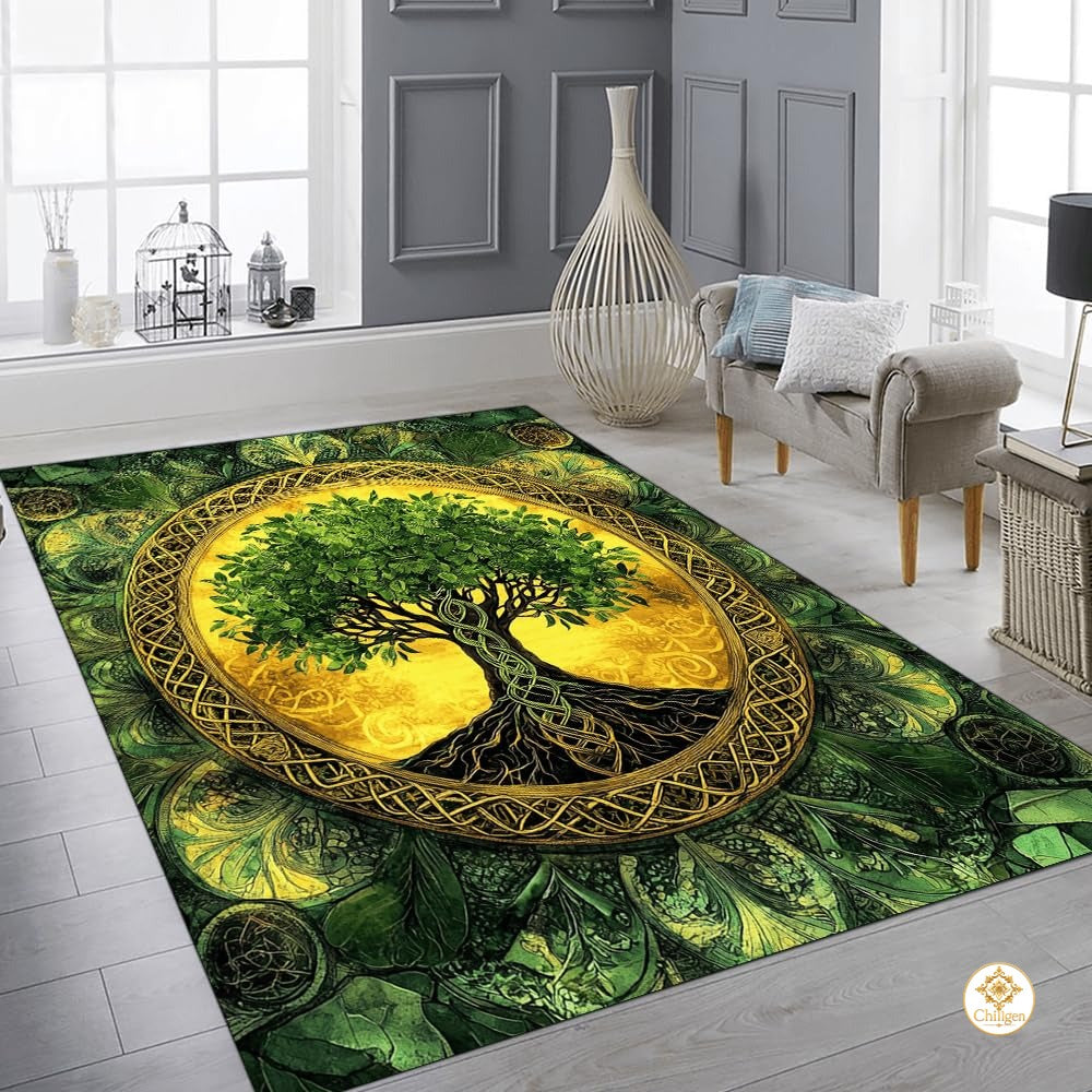 Custom Celtic Tree of Life Welcome Mat for Front Door - Tree-ds07