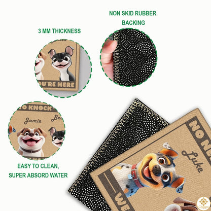 Personalized Dog Doormat with Custom Photo and Name