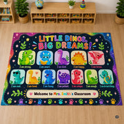 Personalized Teachers Classroom Rug, Custom Teacher Name Classroom Rules Area Rug, Feeling Chart Calming Corner Mat, Kindergarten Educational Back to School Class Decor (D2)