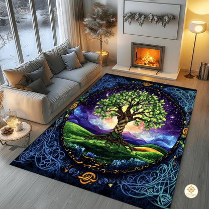 Custom Tree of Life Doormat with Celtic Design and Soft Mat - Tree-ds19