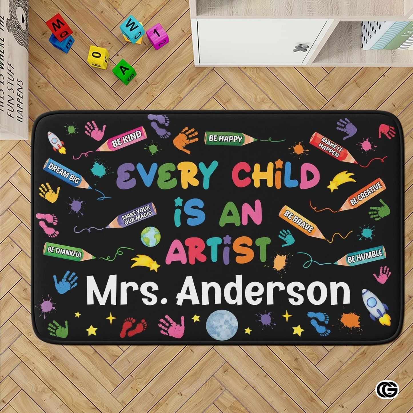 Custom Family Name Welcome Doormat for Front Door and Entryway - Artist-02